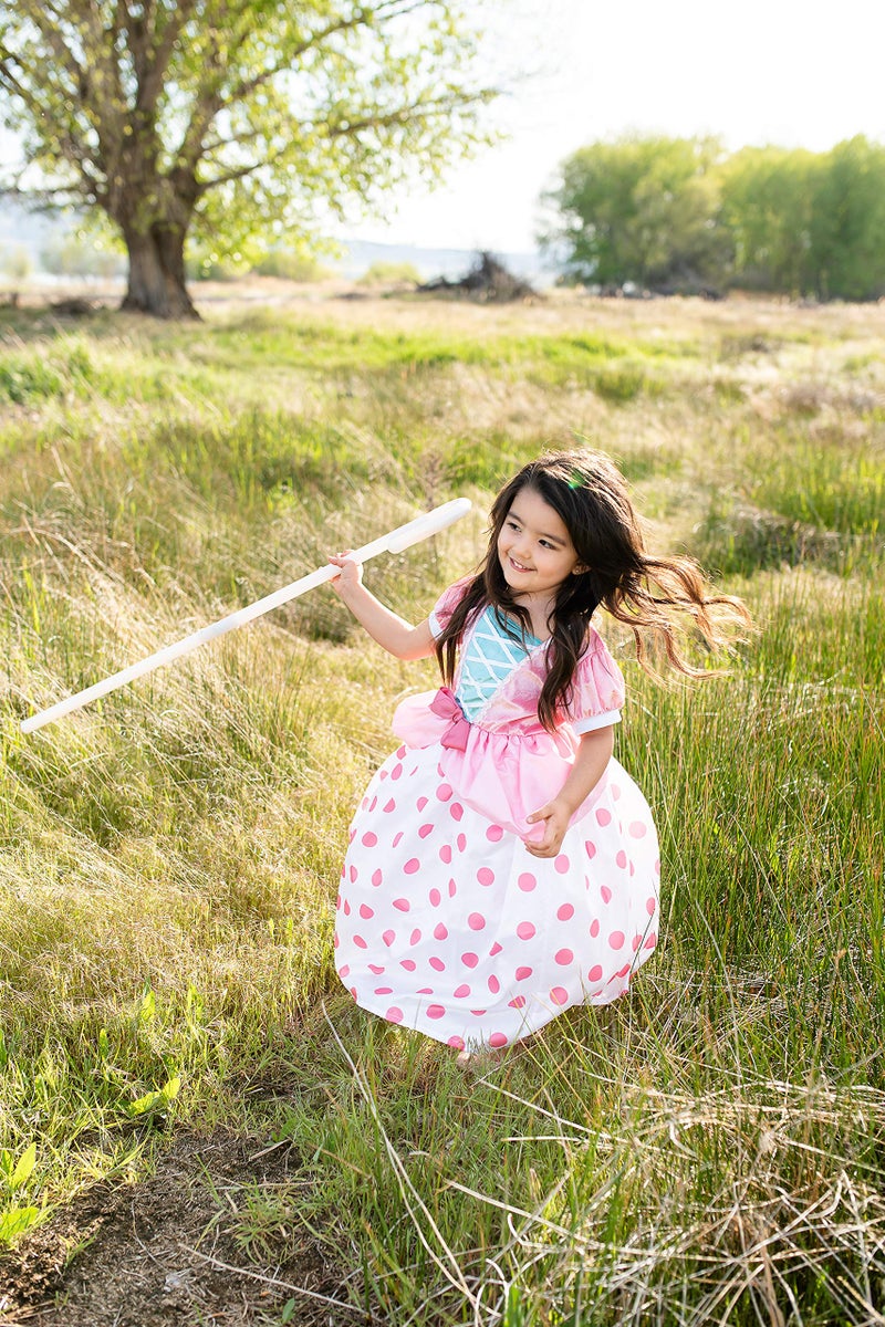 Little Adventures Bo Peep Dress up Costume (Medium) - Machine Washable Child Pretend Play and Party Dress with No Glitter - Image 4